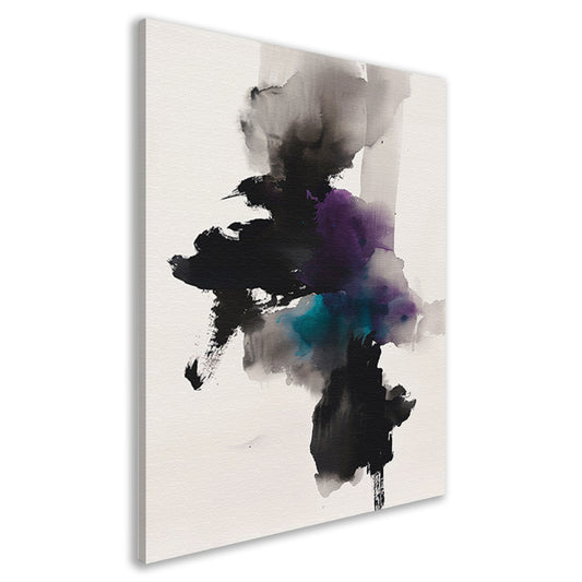 Abstracte bloem in donkere kleuren canvas