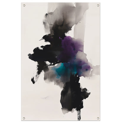 Abstracte bloem in donkere kleuren tuinposter
