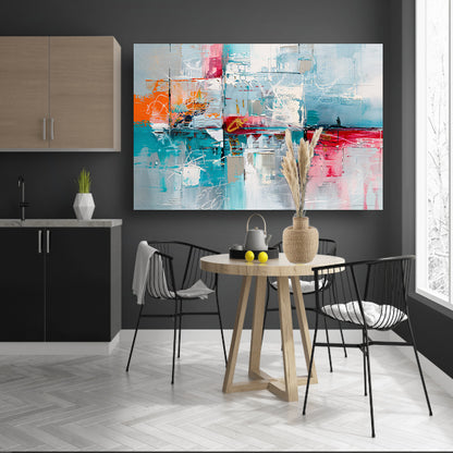 Abstracte kleurrijke moderne kunst op canvas canvas