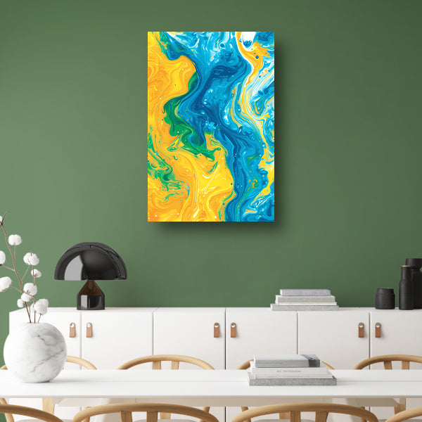 Abstract Kleurenexplosie in Beweging canvas