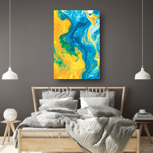 Abstract Kleurenexplosie in Beweging canvas