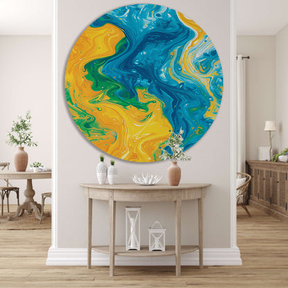 Abstract Kleurenexplosie in Beweging forex muurcirkel