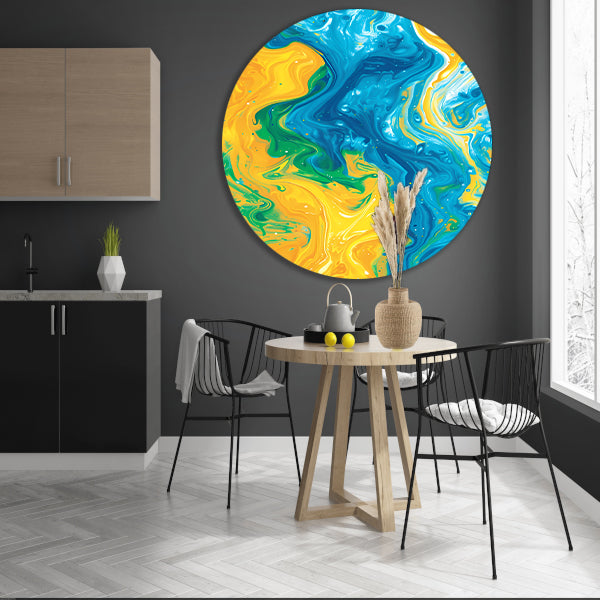 Abstract Kleurenexplosie in Beweging forex muurcirkel