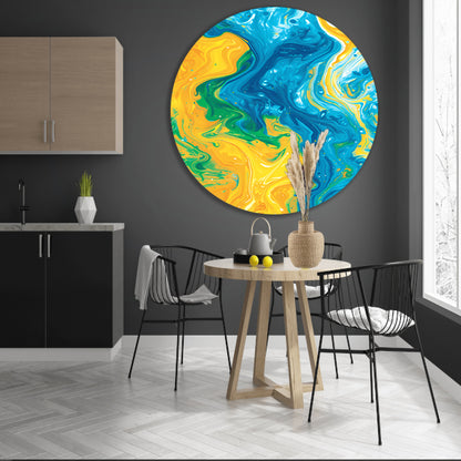 Abstract Kleurenexplosie in Beweging forex muurcirkel