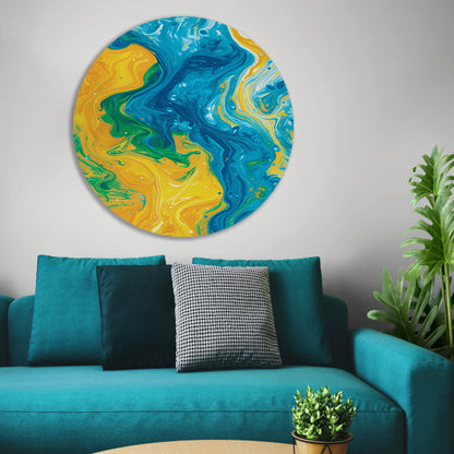 Abstract Kleurenexplosie in Beweging forex muurcirkel