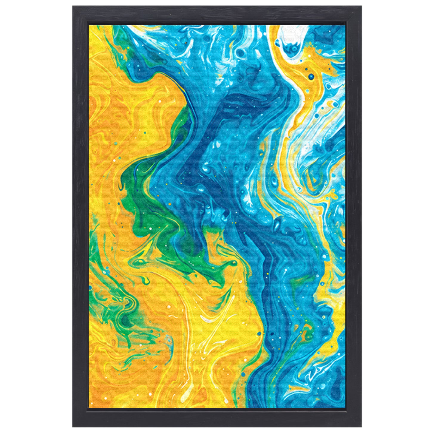 Abstract Kleurenexplosie in Beweging canvas met baklijst