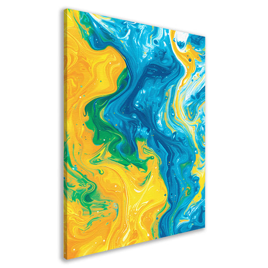 Abstract Kleurenexplosie in Beweging canvas