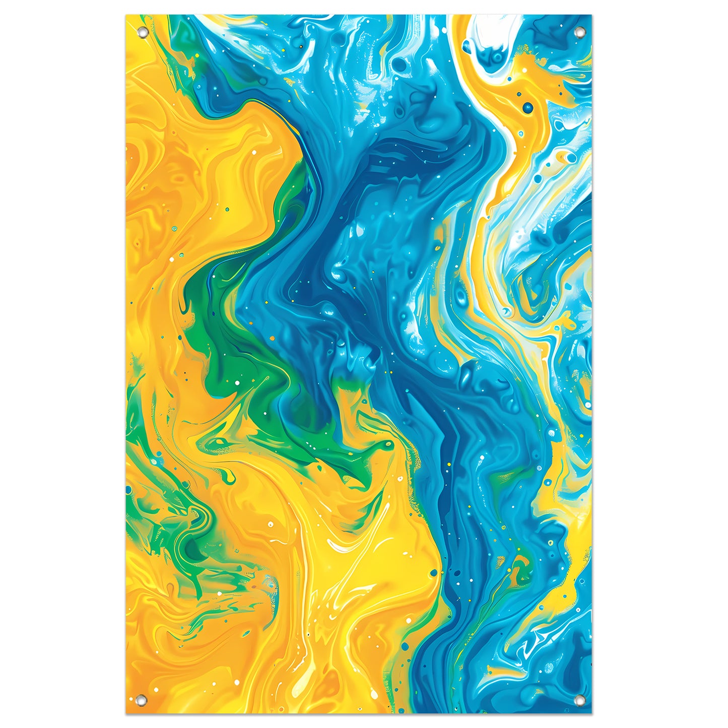 Abstract Kleurenexplosie in Beweging tuinposter