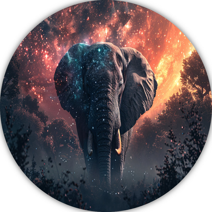 Olifant onder sterrenhemel forex muurcirkel
