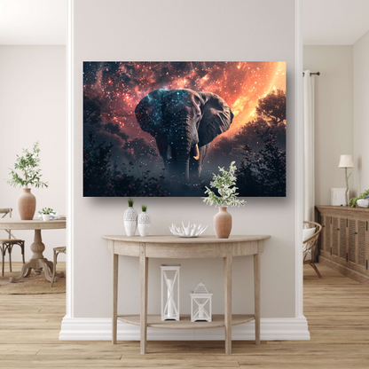 Olifant onder sterrenhemel poster