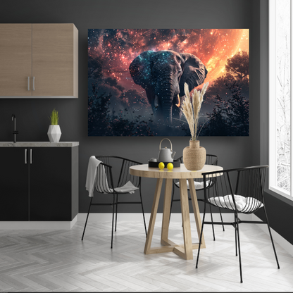 Olifant onder sterrenhemel poster
