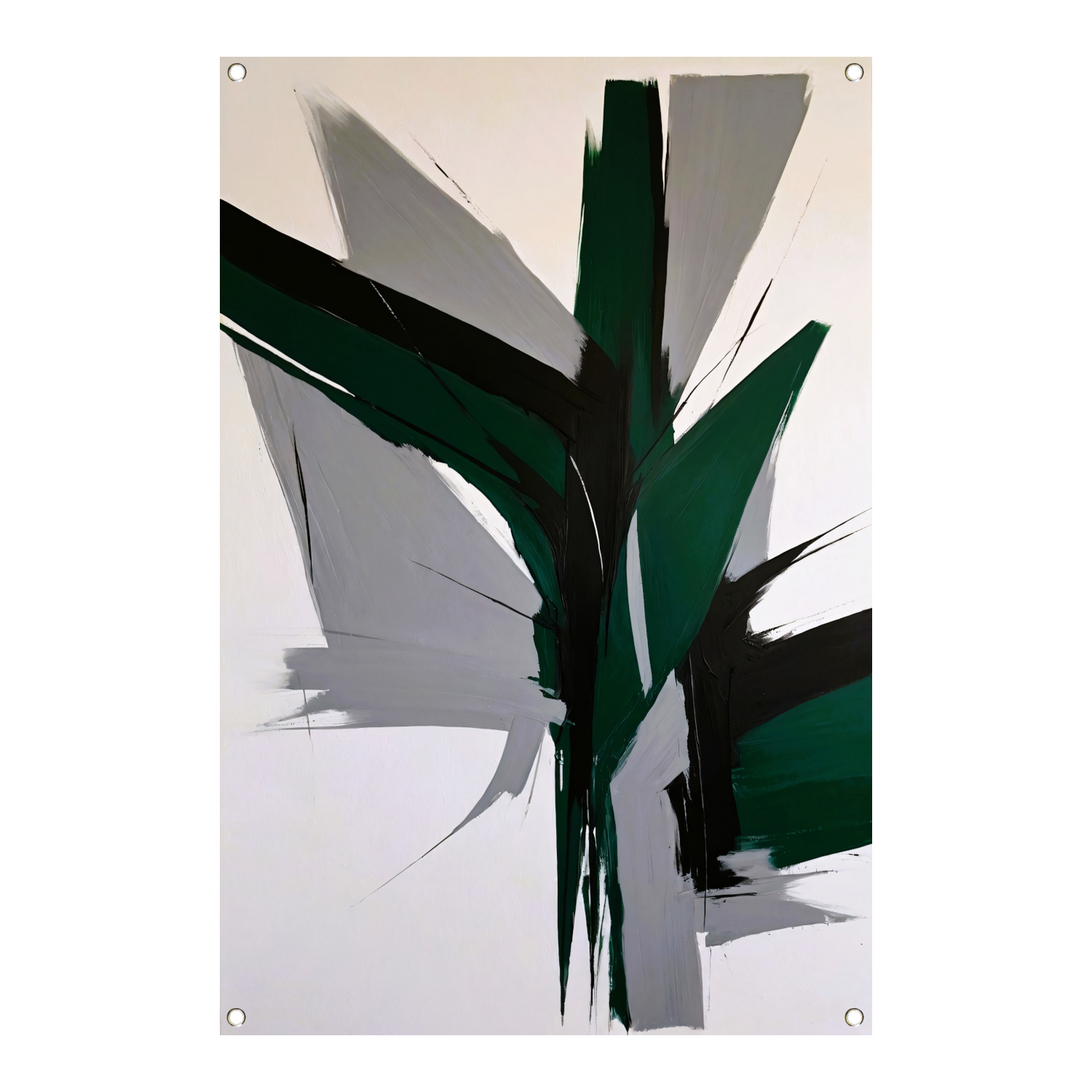 Dynamische Abstractie in Zwart-Wit Tinten tuinposter