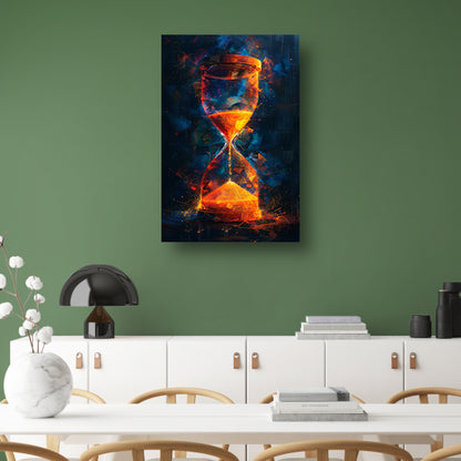Abstract Zandloper Explosie poster