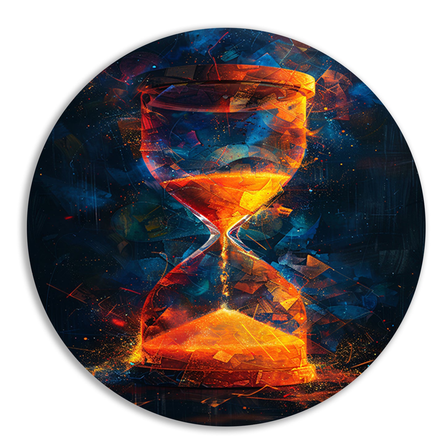 Abstract Zandloper Explosie forex muurcirkel