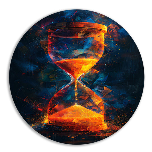 Abstract Zandloper Explosie forex muurcirkel