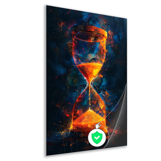 Abstract Zandloper Explosie poster