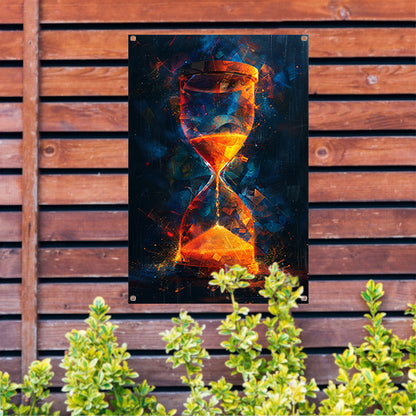 Abstract Zandloper Explosie tuinposter