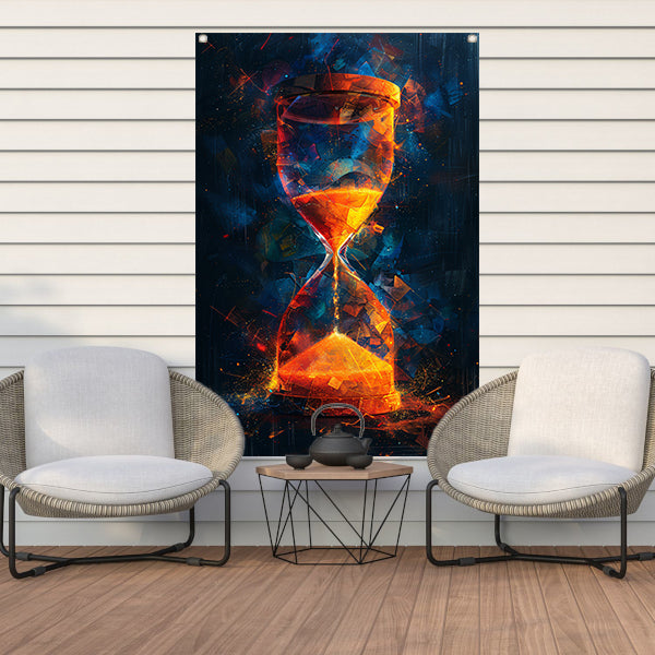 Abstract Zandloper Explosie tuinposter