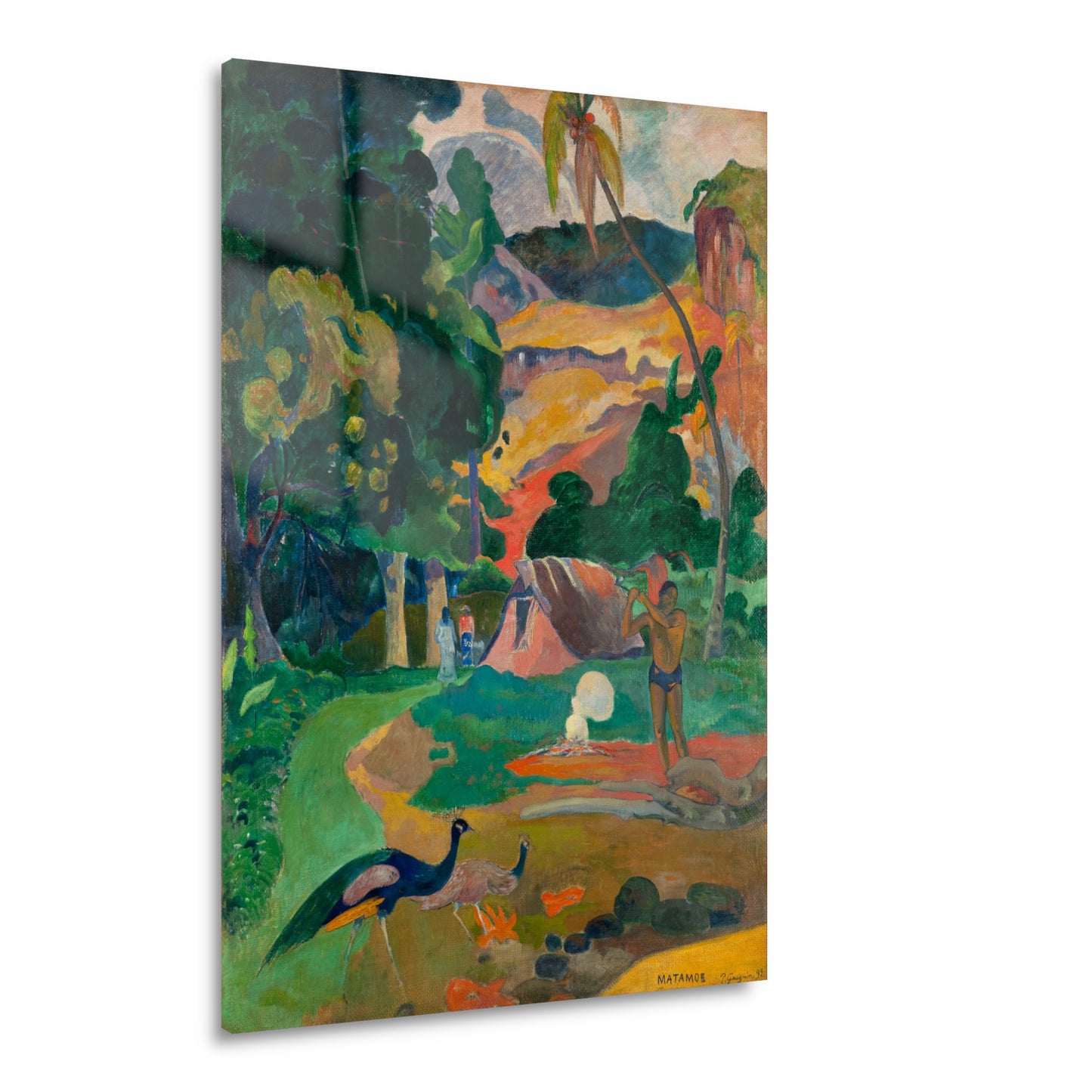 Matamoe (Dood), Landschap met pauwen - Paul Gauguin Acrylglas