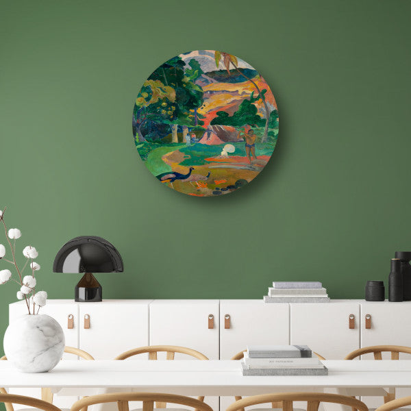 Matamoe (Dood), Landschap met pauwen - Paul Gauguin forex muurcirkel