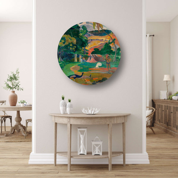 Matamoe (Dood), Landschap met pauwen - Paul Gauguin forex muurcirkel
