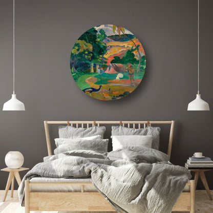 Matamoe (Dood), Landschap met pauwen - Paul Gauguin forex muurcirkel