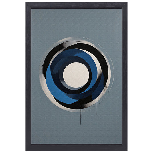 Minimalistische Abstracte Cirkels in Monochrome Tinten canvas met baklijst