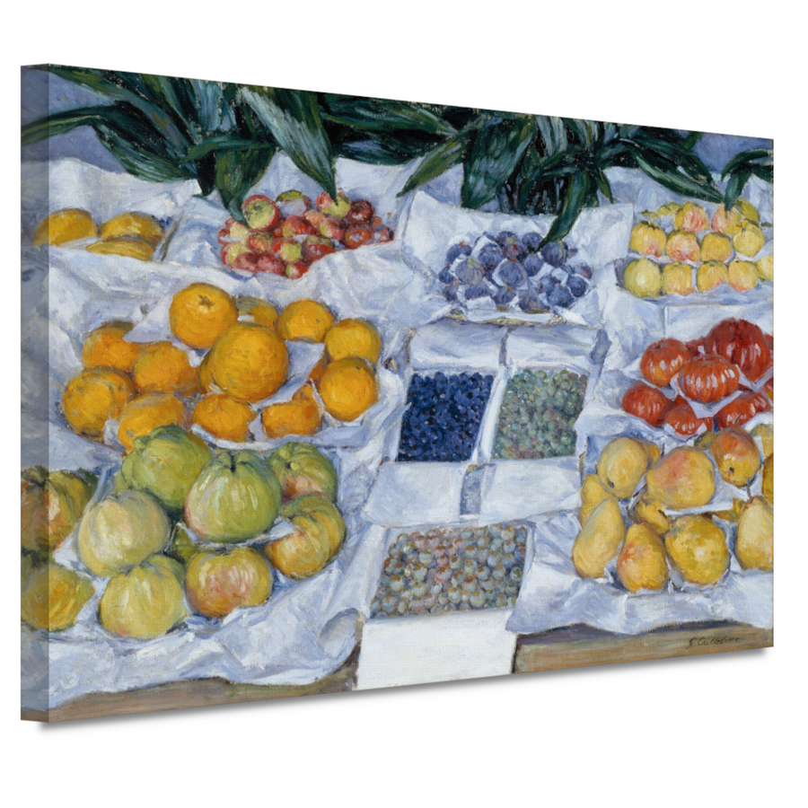 Fruit weergegeven op een standaard - Gustave Caillebotte canvas