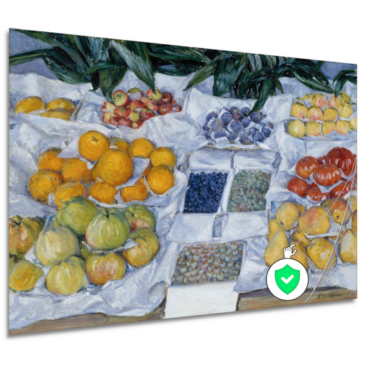 Fruit weergegeven op een standaard - Gustave Caillebotte poster