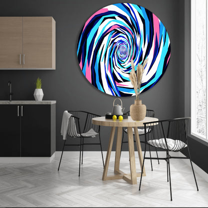 Kleurrijke abstracte draaikolk digitale kunst forex muurcirkel