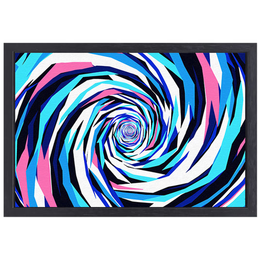 Kleurrijke abstracte draaikolk digitale kunst canvas met baklijst