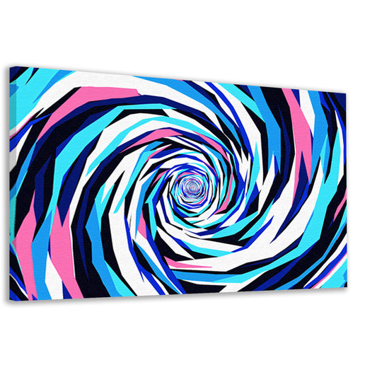 Kleurrijke abstracte draaikolk digitale kunst canvas
