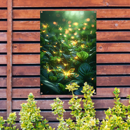 Magische Vuurvliegjes Dansen in het Bos tuinposter