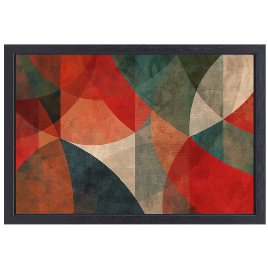 Primaire Kleuren Cirkels canvas met baklijst