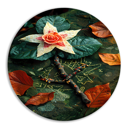 Bloem met juwelen op bed van stenen forex muurcirkel