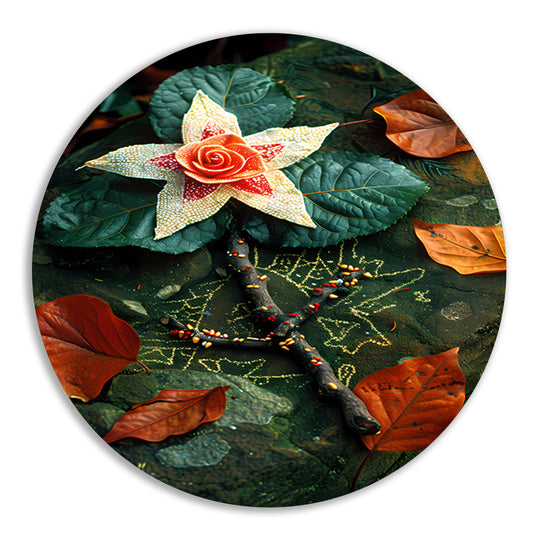 Bloem met juwelen op bed van stenen forex muurcirkel