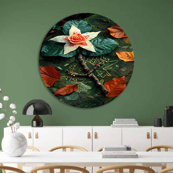 Bloem met juwelen op bed van stenen forex muurcirkel