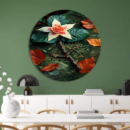 Bloem met juwelen op bed van stenen forex muurcirkel