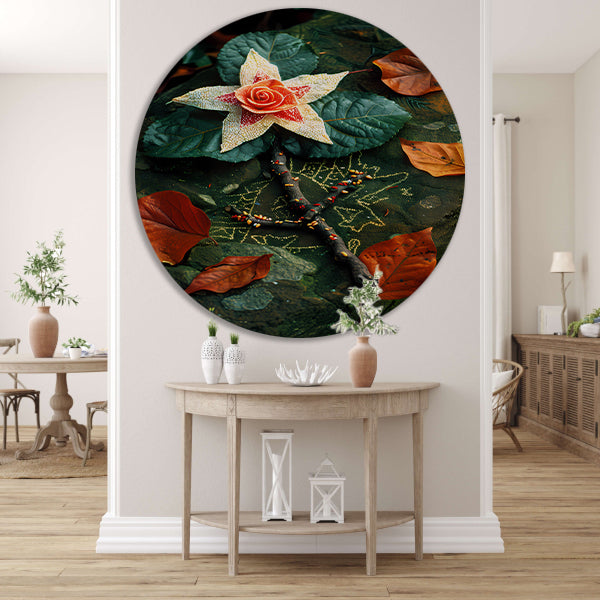 Bloem met juwelen op bed van stenen forex muurcirkel