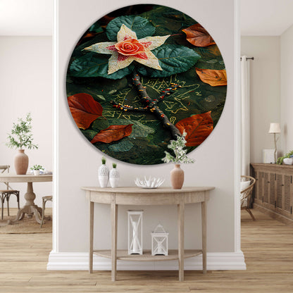 Bloem met juwelen op bed van stenen forex muurcirkel