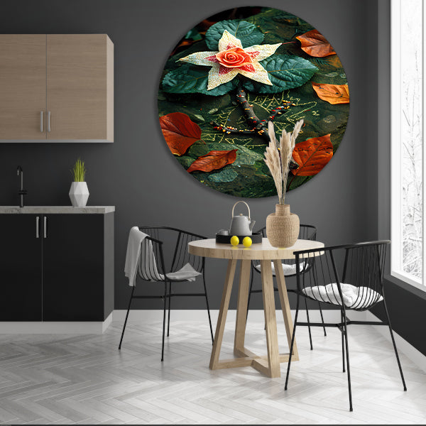 Bloem met juwelen op bed van stenen forex muurcirkel