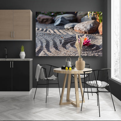 Zen Lotus in Zandtuin poster