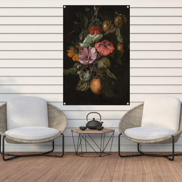 Festoen van vruchten en bloemen - Rachel Ruysch tuinposter