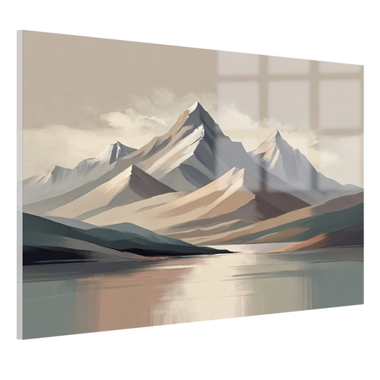 Serene Bergsilhouetten in Monochrome Tinten acrylglas