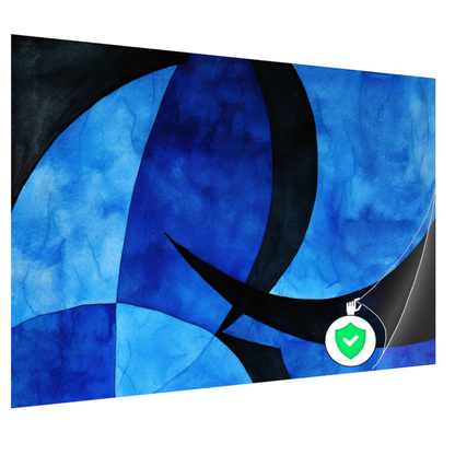 Dynamiek in Blauw en Zwart poster