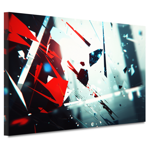 Gebroken glas abstract canvas