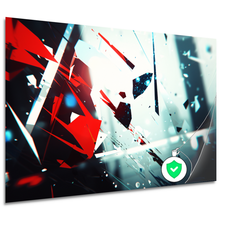 Gebroken glas abstract poster