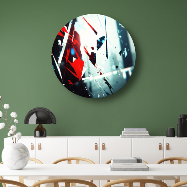 Gebroken glas abstract forex muurcirkel