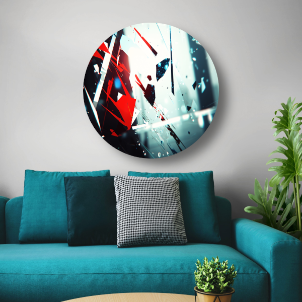 Gebroken glas abstract forex muurcirkel