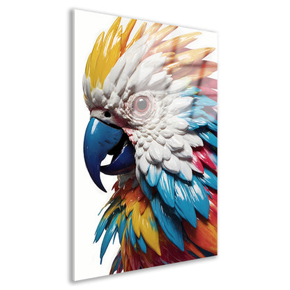 Kleurrijke Papegaai in Moderne Kunststijl acrylglas
